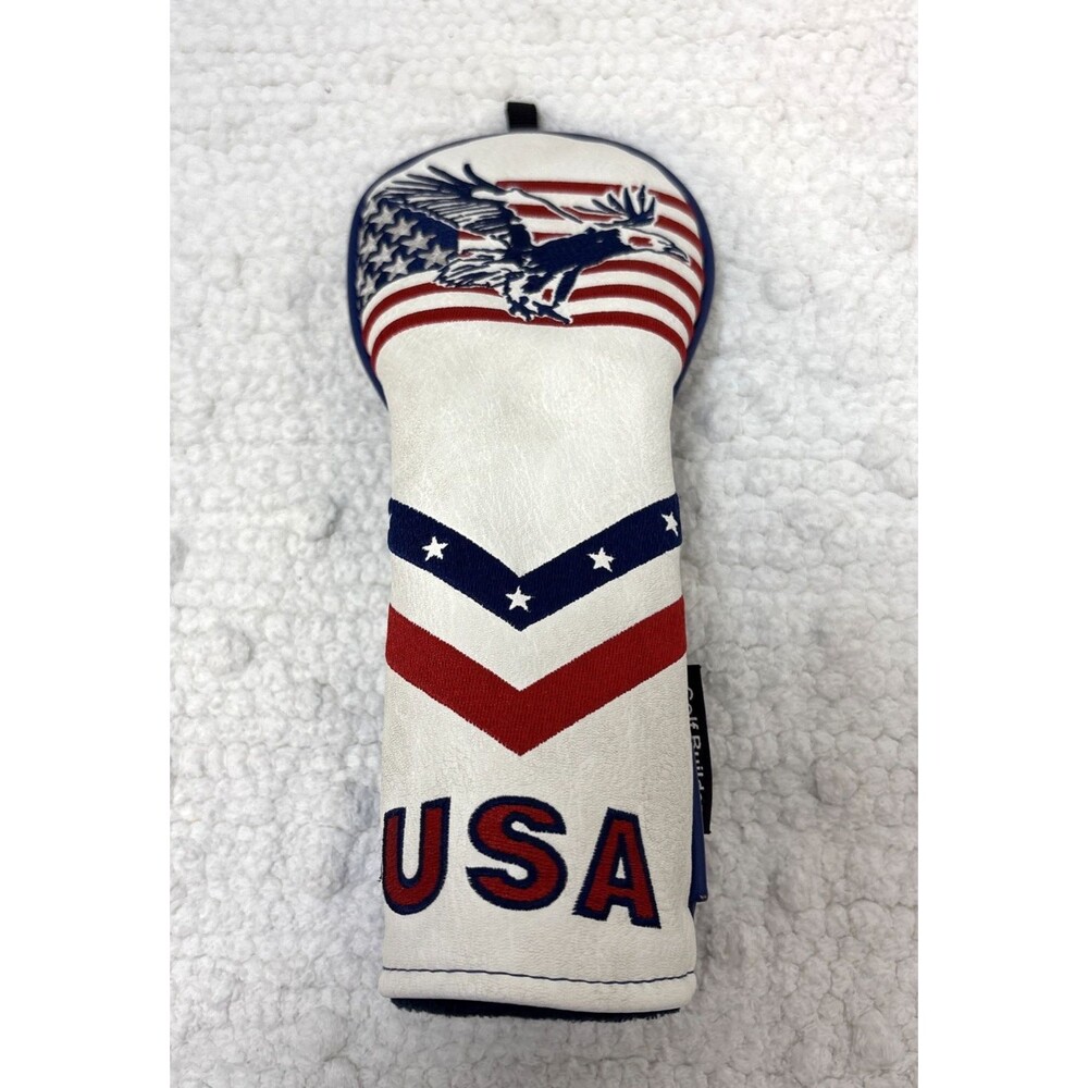 Golf Builder USA Eagle American Flag Wood Headcover Red/White/Blue 1pc